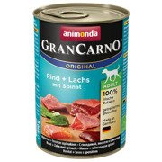Animonda GranCarno Adult Rind Lachs Spinat Wołowina, Łosoś + Szpinak puszka 400g