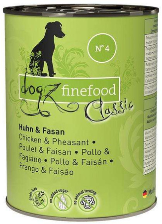 Dogz finefood n. 04 kurczak i bażant 400 g
