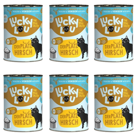 ZESTAW Lucky Lou Lifestage Adult drób i jeleń 6 x 400 g