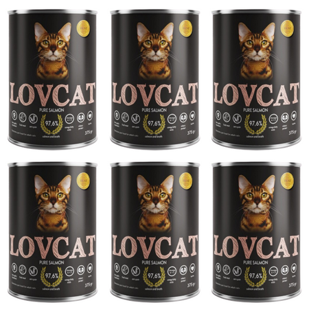 ZESTAW Lovcat Pure łosoś 6 x 375 g