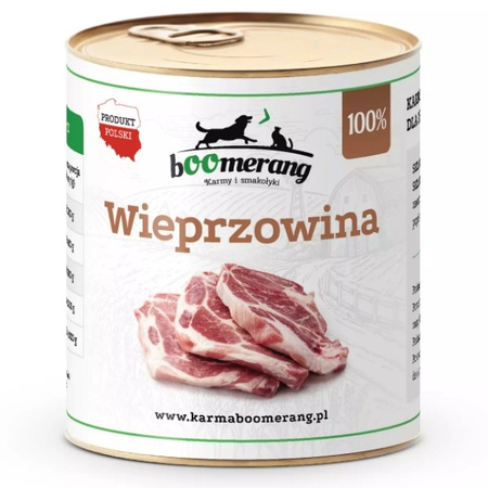 bOOmerang wieprzowina mokra karma dla psa 850 g