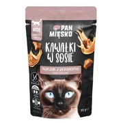 Karma mokra dla kota Pan Mięsko Kawałki w sosie Kurczak z przepiórką (dorosły) 85 g