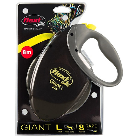 FLEXI SMYCZ GIANT, TAŚMA 8 m,ROZM. L ,Neon