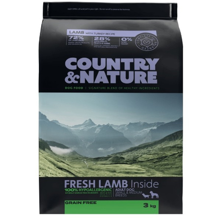 Country&Nature jagnięcina z indykiem dla psa 3 kg