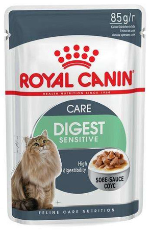 Royal Canin Digest Sensitive karma mokra w sosie dla kotów dorosłych, wrażliwy przewód pokarmowy saszetka 85g