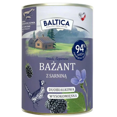 Baltica Smaki Regionów bażant z sarniną, 400 g