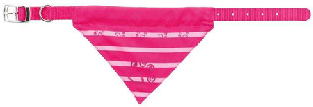 Obroża nylonowa z chustą, M–L: 43–55 cm/25 mm, fuksja