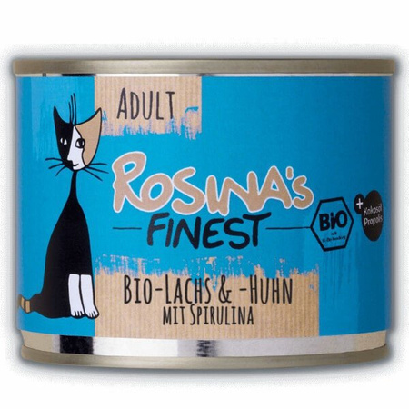 Rosina's finest bio łosoś i kurczak ze spiruliną 200 g - tylko u nas!