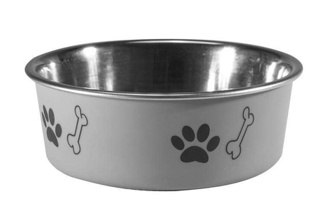 Miska antypoślizgowa z nadrukiem, szara, L (0,7 l)