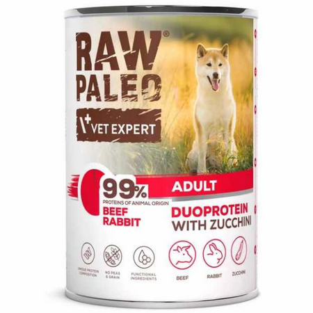 Vet Expert Raw Paleo Adult wołowina z królikiem 400 g