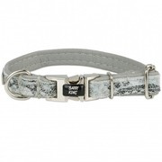 Obroża dla psa, Wild Snake, szara, skórzana nikiel, XS 13mm/20-30cm