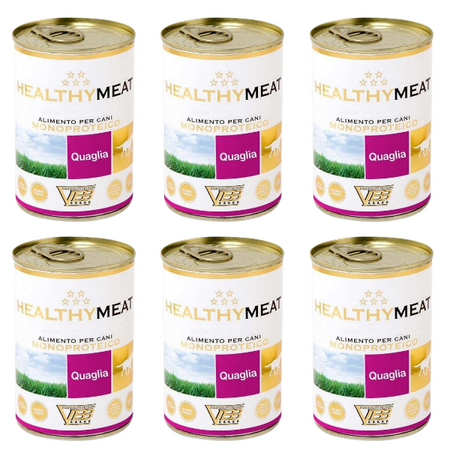 ZESTAW Healthy Meat Pies Mono Przepiórka puszka 6 x  400g