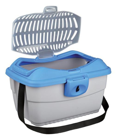 Box transportowy Midi-Capri, 40 × 22 × 30 cm, jasnoszary/zielony, do 2 kg