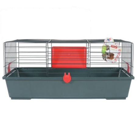 Zolux klatka classic 80 cm kol. szary/czerwony