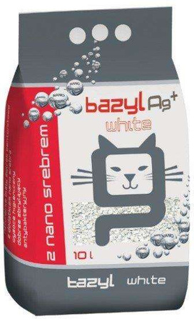 Bazyl ag+ white żwirek dla kota 20 l