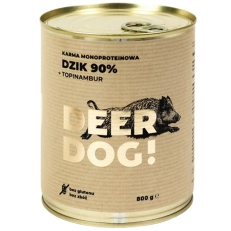 Deer Dog 90% dzik z topinamburem dla psa 800 g