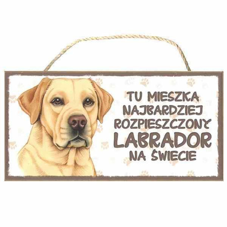Tabliczka ozdobna dekoracyjna labrador 25x12,5 cm