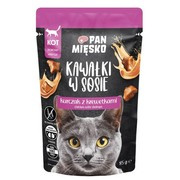 Karma mokra dla kota Pan Mięsko Kawałki w sosie Kurczak z krewetkami (dorosły) 85 g