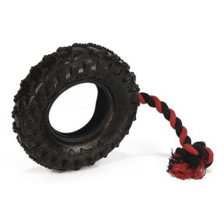 Beeztees opona ze sznurkiem czarno-czerwona 15 cm