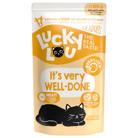 Lucky Lou Lifestage Sterilized drób i wołowina 125 g