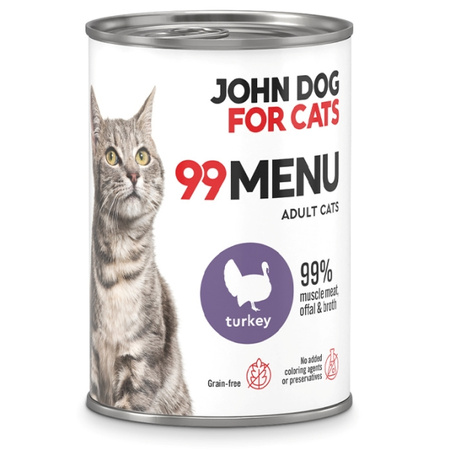 John Dog for Cats 99 Menu indyk 400 g