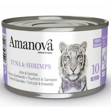 Amanova Cat Tuna & Shrimps - tuńczyk i krewetki w galaretce puszka 70g