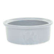 Miska, dla psa, szara, ceramiczna, odcisk łapy, 12cm