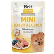 Brit Care Mini Pouch królik i łosoś filety 85 g