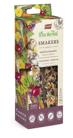 Vita Herbal Smakers Babcina grządka dla gryzoni i królika, 90 g, 5 szt. display