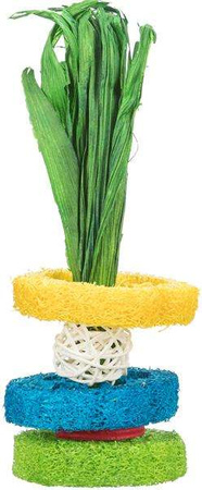 Zabawka z trukwy, dla gryzoni/królików, rattan/drewno/liście kukurydzy, śr. 6 x 20 cm