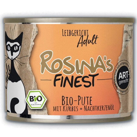 Rosina's finest bio indyk z dynią i olejem z wiesiołka 200 g - tylko u nas!