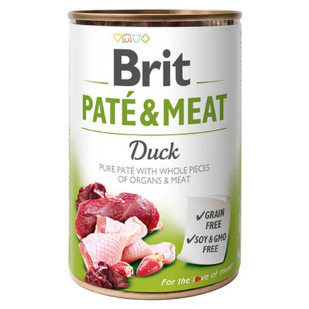 Brit pate & meat duck dla psa 400 g