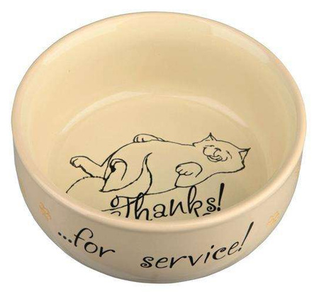 MISKI CERAMICZNE DLA KOTA Thanks for Service, 0.3 l/o 11 cm