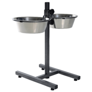 STOJAK REGULOWANY Z MISKAMI 2x2.8L