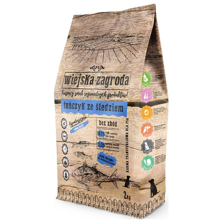 Wiejska Zagroda tuńczyk ze śledziem dla psa 2 kg