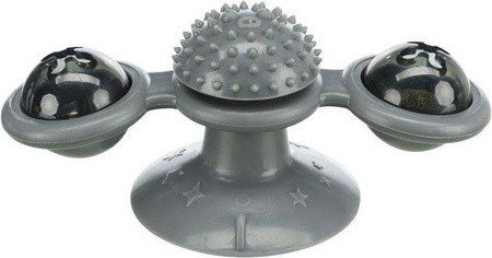 Window spinner, zabawka na przyssawce, dla kota, TPR, 16 cm, z dzwonkiem