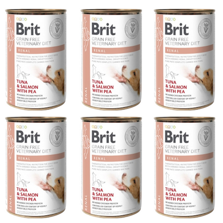 ZESTAW Brit Grain Free Veterinary Diets Renal dla psa 6 x 400 g