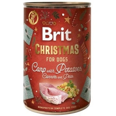 ZESTAW Brit Xmas Mono Protein karp dla psa 400 g x 6 szt.