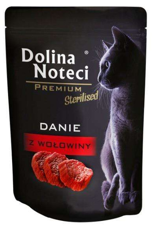 Dolina noteci premium danie z wołowiną dla kota sterylizowanego 85 g