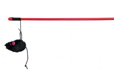 ZABAWKA MYSZ W FUTERKU NA WĘDCE