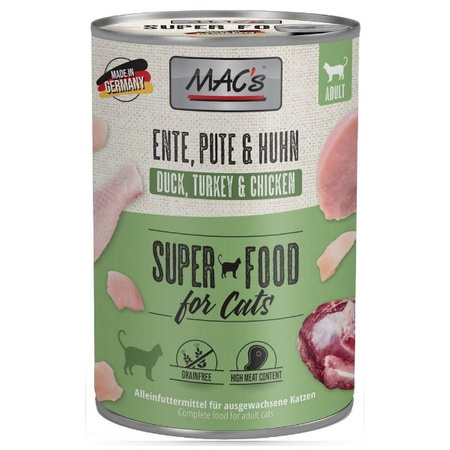 MAC's kaczka, indyk i kurczak dla kota 400 g