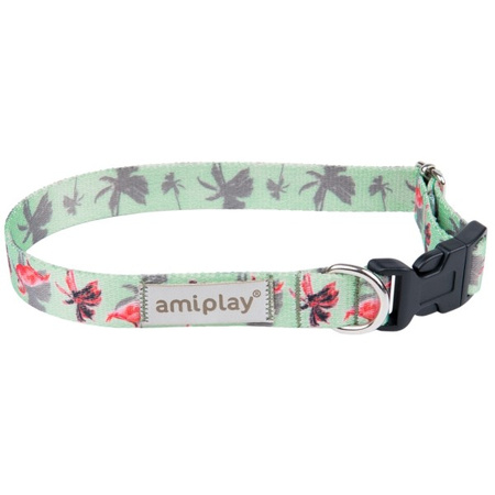 amiplay BeHappy obroża regulowana Flamingo S