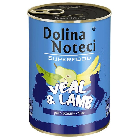 Dolina Noteci Superfood Cielęcina i jagnięcina dla psa 400 g