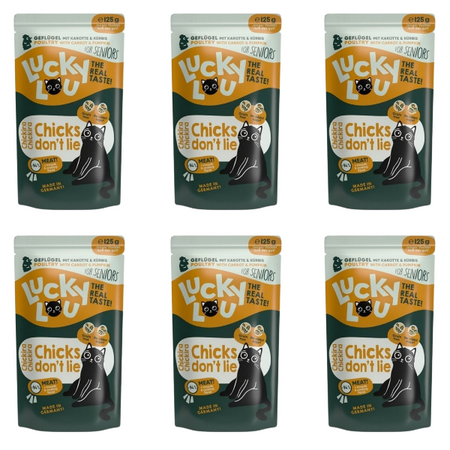 ZESTAW Lucky Lou Lifestage Senior drób 6 x 125 g