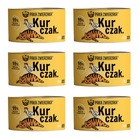 ZESTAW Paka Zwierzaka kurczak dla kota 6 x 200 g