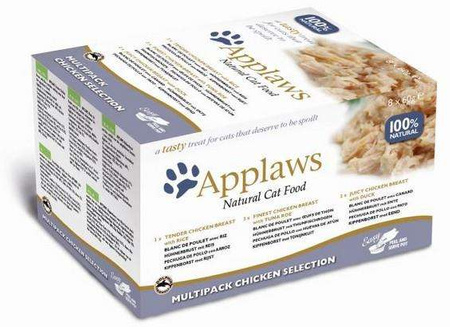 Applaws miseczki dla kota chicken selection multi pack 8x60g