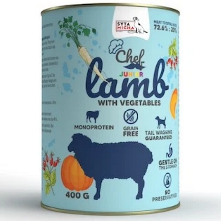 Syta Micha Chef Jagnięcina z warzywami Junior, 400 g