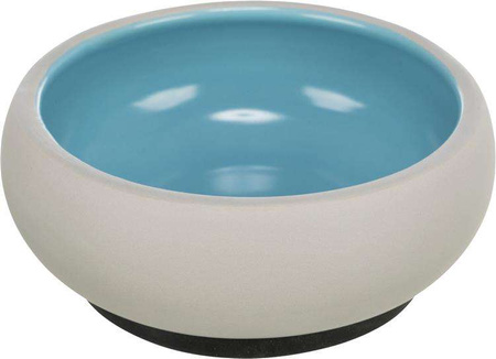 Miska, dla kota, ceramiczna, 0.6 l/o 14 cm, z gumową podstawą, różne kolory