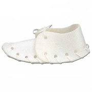 Maced but ze skóry cielęcej biały 12cm