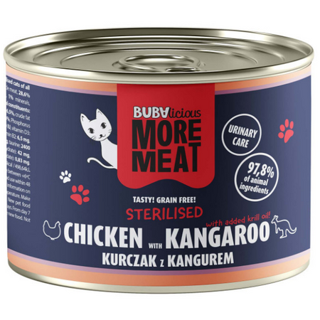 BUBAlicious More Meat Sterilised kurczak z kangurem 400 g